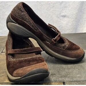 Merrell Encore Emme Mary Jane Shoes Women Size 8 Multi-Tone Brown Suede Cushion